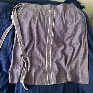 Chambre front button past knee skirt with self tie belt. Bought from Talbots.